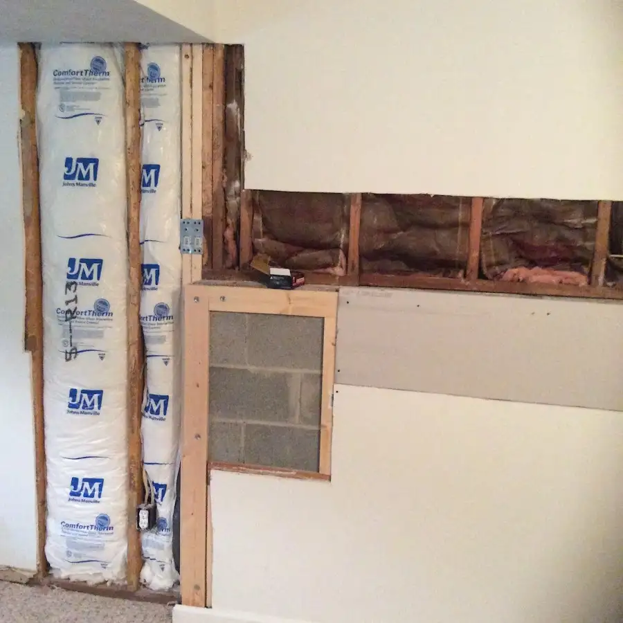 Wall insulation replacement during Contents Cleaning & Restoration in South Holland